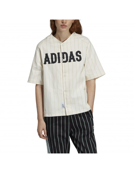 Árbol bosque Colaborar con Camiseta adidas Originals Baseball Jersey Color Blanco Tallas de adidas  chica 40